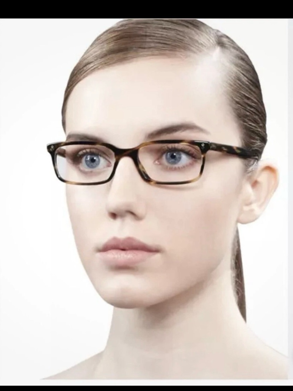 Oliver Peoples Women's Tortoiseshell Rectangular Glasses - Brown/Amber